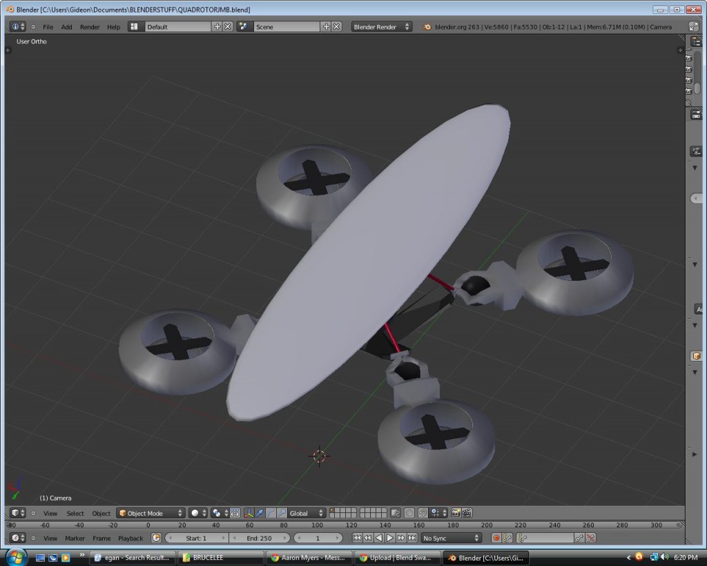 Quad Rotor Silver Surfboard preview image 1